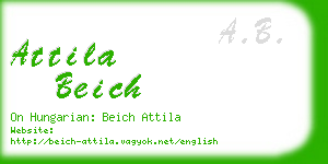 attila beich business card